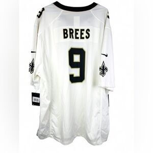 NIKE On Field Drew Brees #9 White Jersey New Orleans Saints NFL Football SZ 3XL